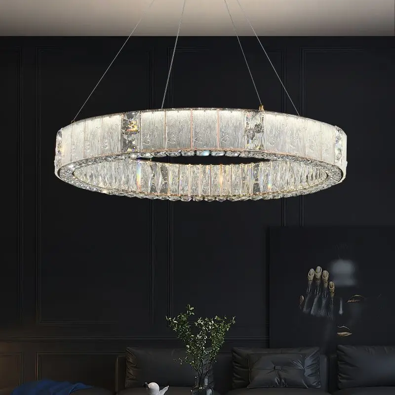 2025 New Luxury Ceiling Chandeliers Crystal Pendant Light Living Room Bedroom Creative Art Luxury Atmosphere Family Building