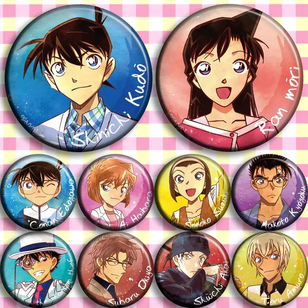 58mm Jimmy Kudo Maurice Leblanc Anita Hailey Manga Premium Lightweight Costumes Badge Jewelry Cosplay Props Anime Peripherals