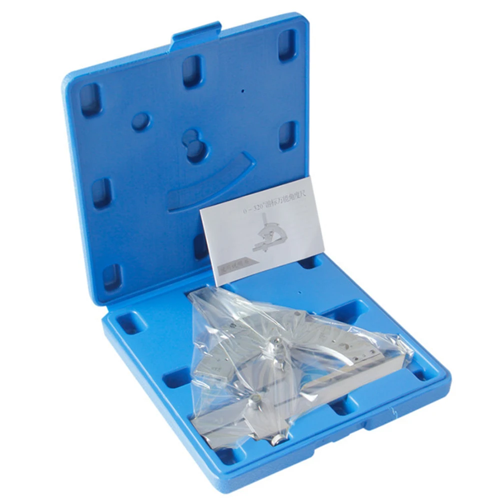 

Angle Measuring Instrument 0-320 Degree Precision Goniometer Bevel Edge Knob Fine Adjustment For Woodworking