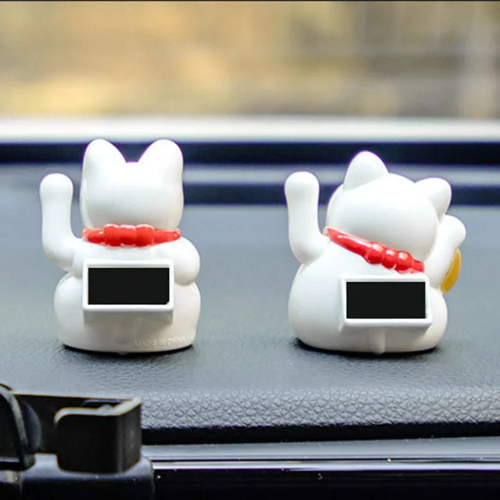 Chat solaire qui hoche la tête automatique pour voiture, maison ou bureau - Jolie figurine Maneki Neko porte-bonheur avec visage souriant, orna en plastique à économie d'énergie (A Chat solaire qui hoche la tête automatique pour voiture, maison ou bureau - Jolie figurine Maneki Neko porte-bonheur avec visage souriant, orna en plastique à économie d'énergie (A