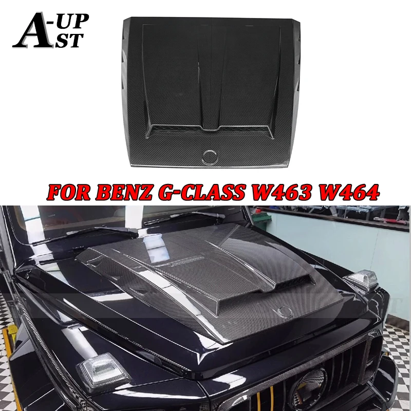 Dry Carbon Fiber Hood  For Mercedes-Benz G-Class W463 W464 G350D G500 G55 G63 Car Front Engine Valve Cover Car Accessories