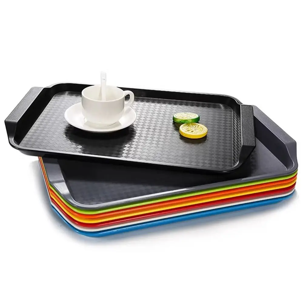 Neues 43*30cm Tablett Rechteckiges Rutschfestes Serviertablett aus Kunststoff für Catering