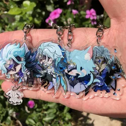 Genshin Impact Fatui II Dottore The Doctor Keychain Anime Game Accessories Backpack Pendant Prop Badge