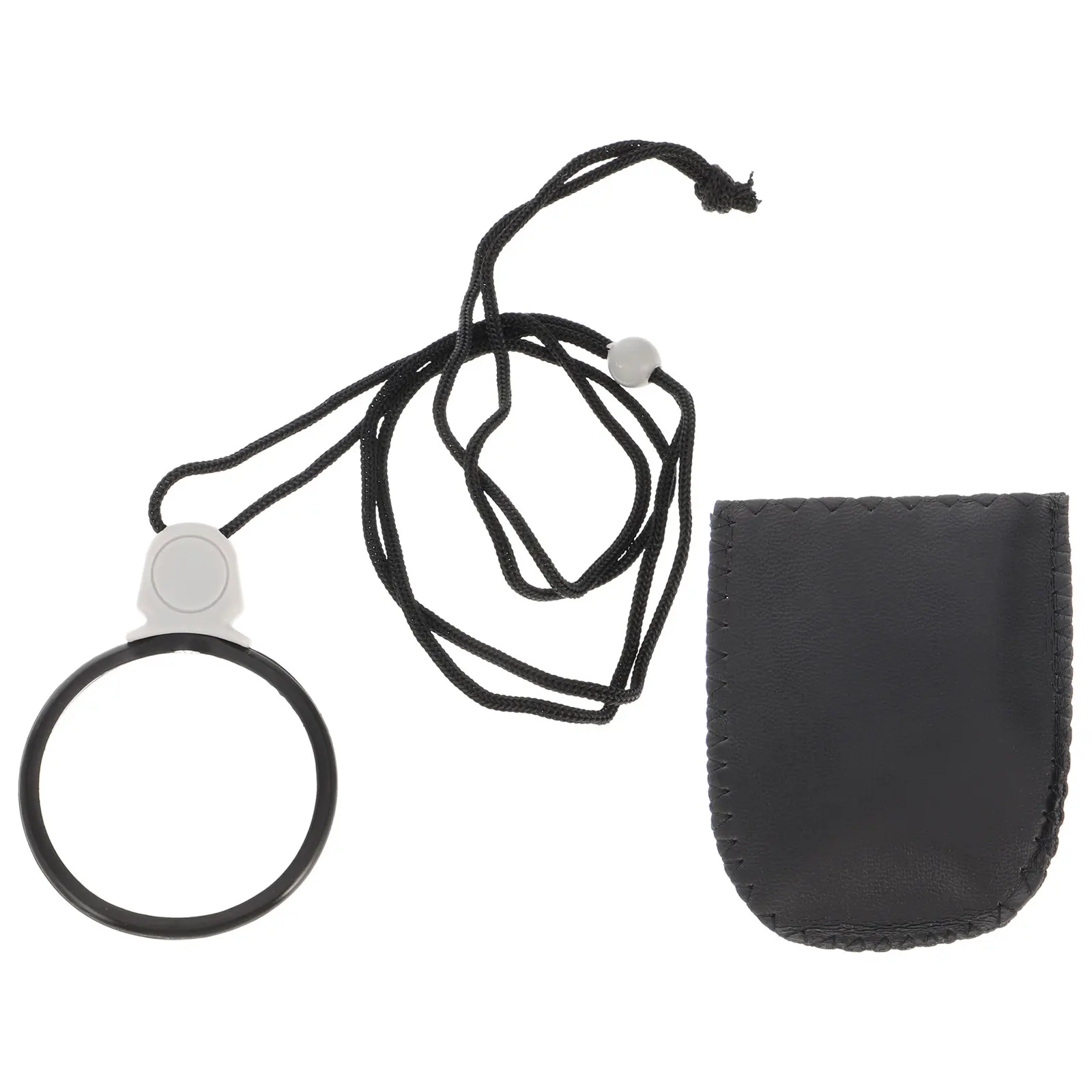 

Hanging Loupe Magnifying Glass Necklace Mini Painting Handheld Exploration Tool Clear Lens Reading Aid Travel Office Use Plastic
