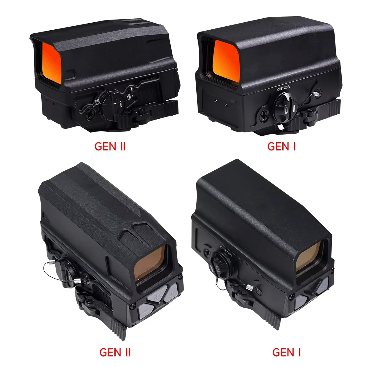 Tactical Holographic Gen II Hunting Red Dot Scope with HD Optical 3X5X Magnifier Combo for 20mm Rail Accessory
