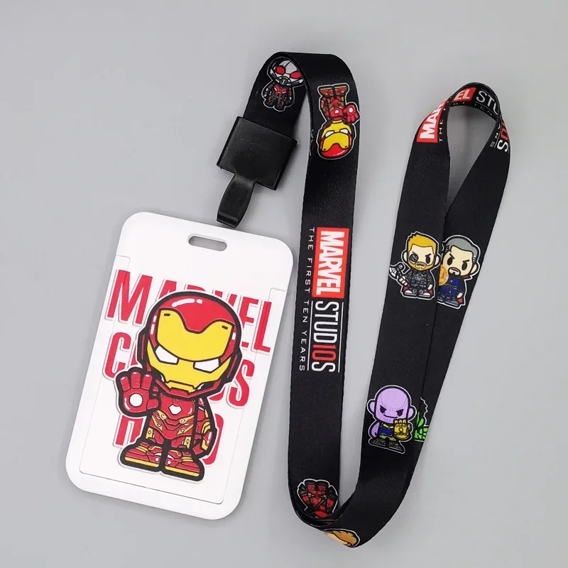 Porte-cartes Disney Spider Man pour enfants, porte-clés de dessin animé, pendentif, étudiant, campus, porter au cou, badge étudiant, protecteur de carte, cadeau