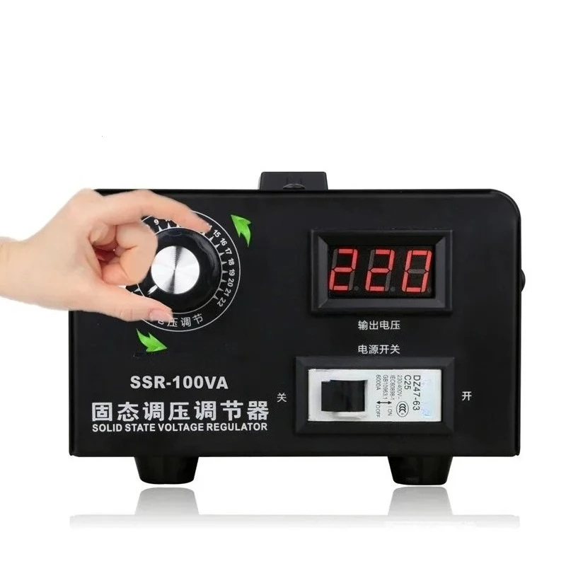 Single Phase AC 220V Solid State Voltage Regulator Electronic Silicon Controlled Voltage Regulator 100A SSR-100A