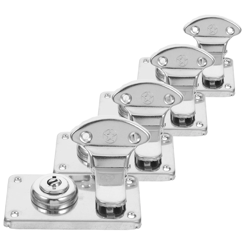 

4 Pcs Suitcase Lock Metal Latches Hardware Toggle Husky Boxes Small Guitar for