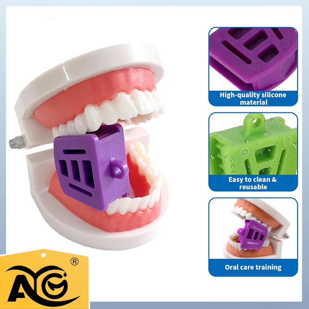 AG 3Pcs/Set Dental Mouth Opener Silicone Occlusal Pad S/M/L Teeth Prop Bite Block Rubber Opener Retractor