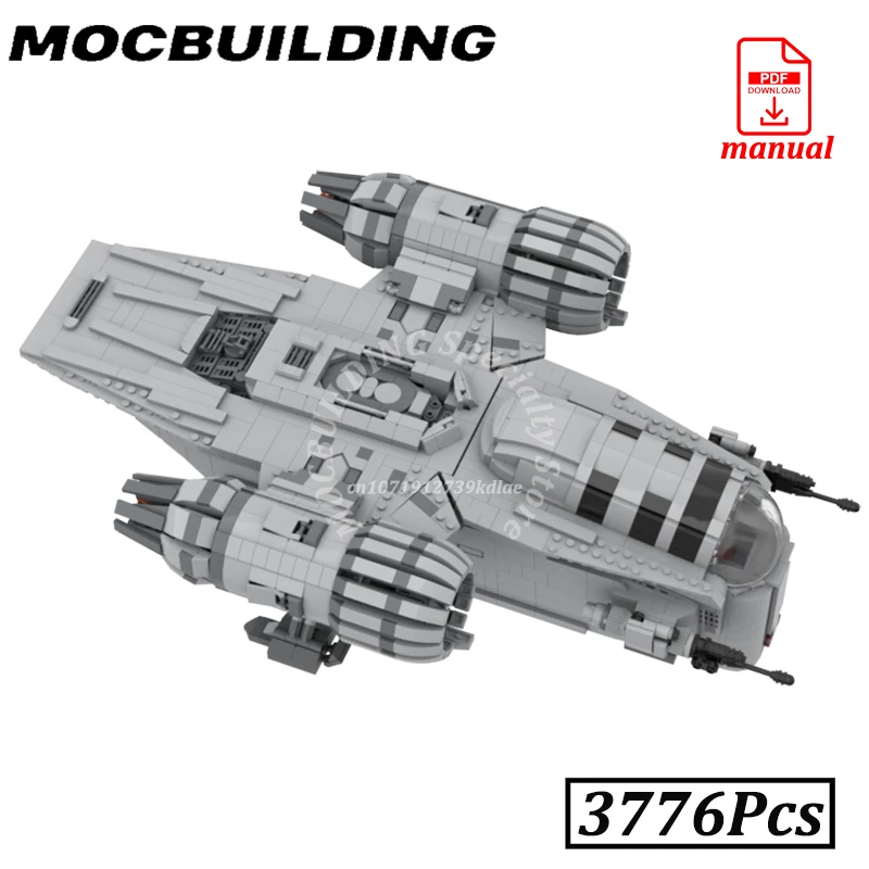 

Assault Ship Model MOC Building Blocks Bricks Gunship Spaceship Space Movie Construction Toys Gifts Christmas