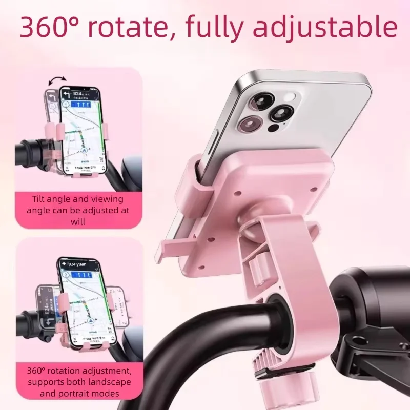 Motorcycle Phone Holder Shockproof Navigation Rack Universal Electric Bike Bicycle Battery Car Mobile Phone Holder