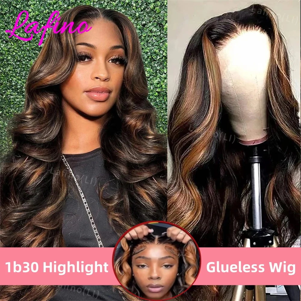 

1b30 Highlight Glueless Wigs Human Hair Body Wave Ready To Wear Wig Glueless 13x6 Hd Lace Frontal Wig 13x4 Hd Color Pre Cut Wigs