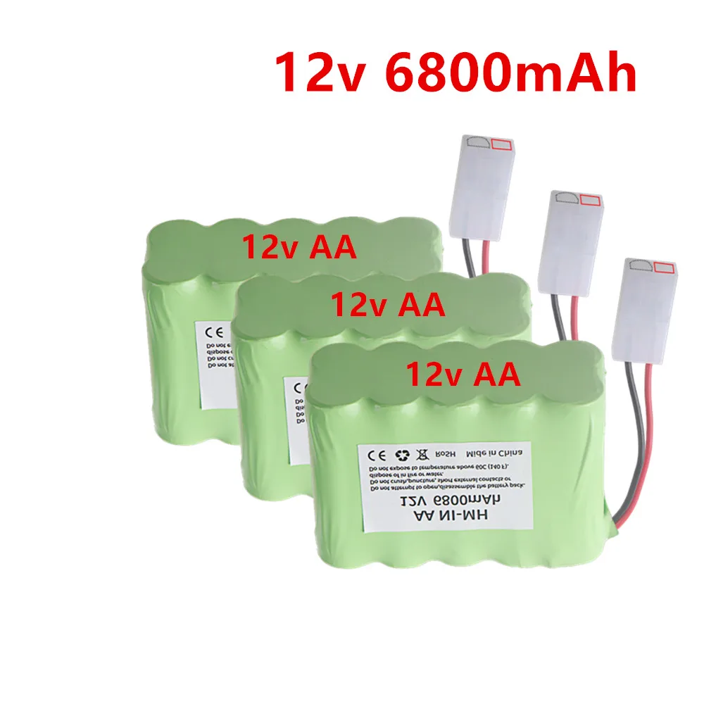 12V 6800mah NIMH Battery For Rc Toys Cars Tanks Trucs Robot Gun Boat upgarde 2800mah 5000mAh 12V Rechargeable NI-MH Battery Pack