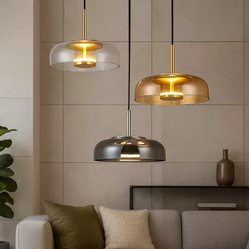 Everbright Store Dining Room Nordic Single Head Chandelier Modern Simple Creative Bar Light Glass Chandelier