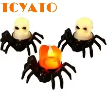 Spuk LED Kerze Licht Kunststoff Spinne Kürbis Lampe Haus Halloween Party Decor Horror Requisiten Halloween Dekorationen Für Home Bar