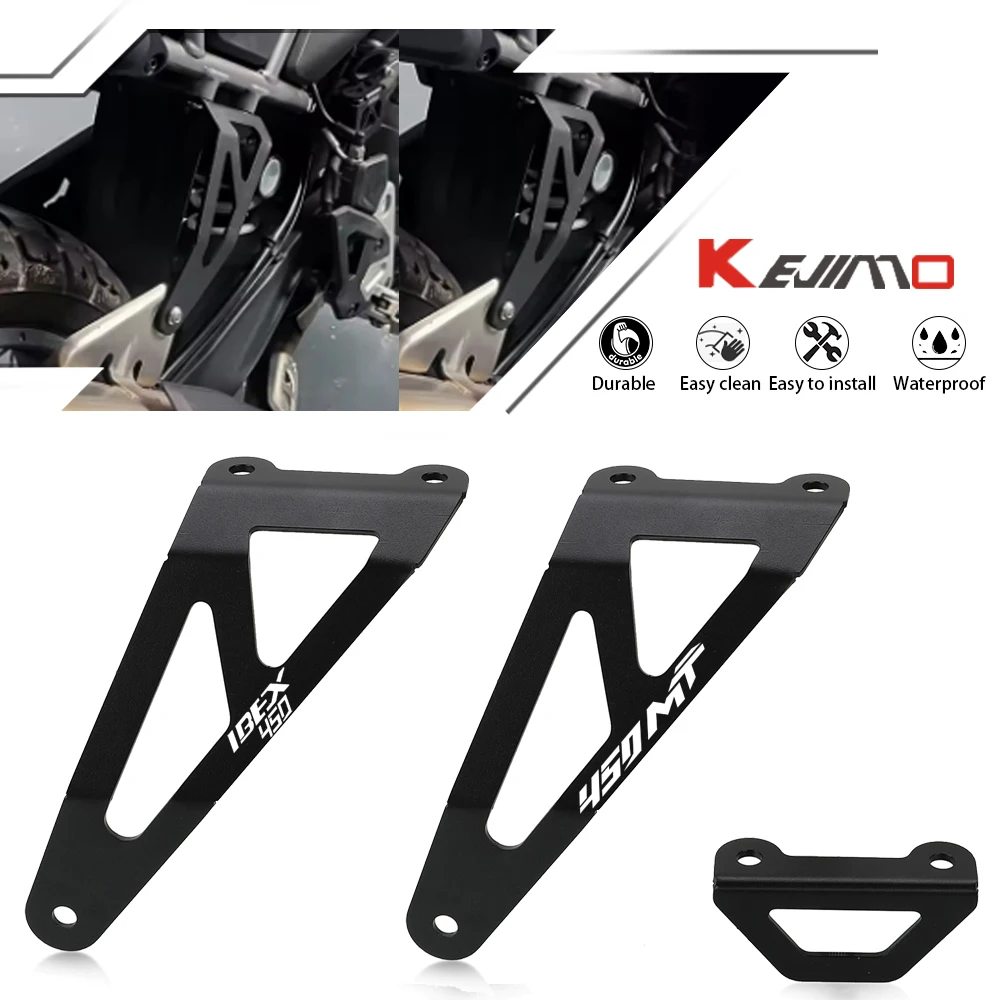 Motorcycle IBEX450 Exhaust Hanger Rear Footpeg Holder For CFMOTO 450MT CF-MOTO 450 MT MT450 2024-2026 Footrest Plate Support