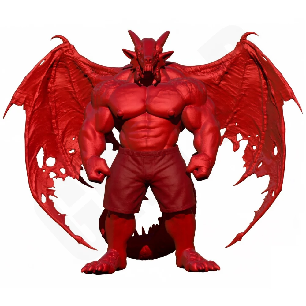 

FUTA hunky Dragon 1/24 Scale Resin Figure Model Kit Rabbit Diorama Unassembled Unpainted Doll 3D Printing DIY Statue Crafts Toy