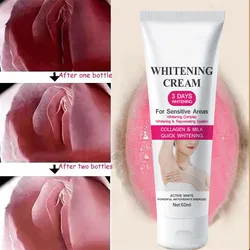 Creme de Clareamento Corporal Instantâneo, Áreas Íntimas, axilas, Joelho, Nádegas, Alvejante Privado, Melhorar a Maçante Nutrier, Iluminar Cuidados com a Pele