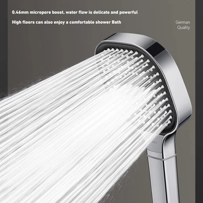 13CM Large Panel 3 Modes Shower Head High Pressure Water Massage Shower Head With Filter Element Bathroom Accessories New 2024