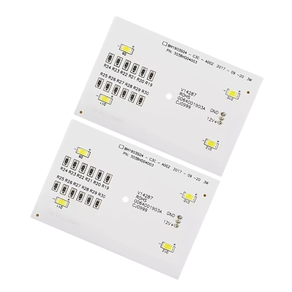 LED Light Kit 2 Pieces for Haier BCD-625WDGEU1 Refrigerator Compatible with Part Numbers 064001902A 064001903A