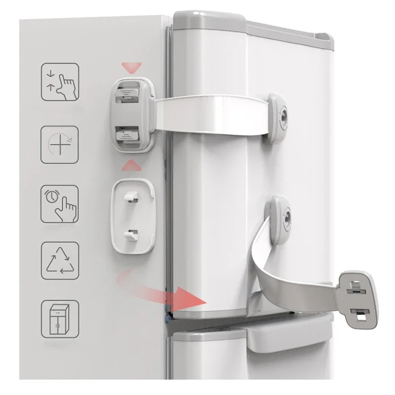 1/2/4Pcs/lot Baby Safety Drawer Door Lock Multi-Function Child Protection Anti-Pinch Cabinet Refrigerator Safety Buckle Plastic