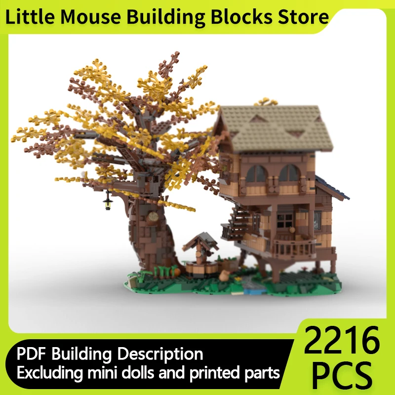 

Medieval Castle Model MOC Building Bricks Forest Tree House Modular Technology Gifts Holiday Assemble Children Toys Suit