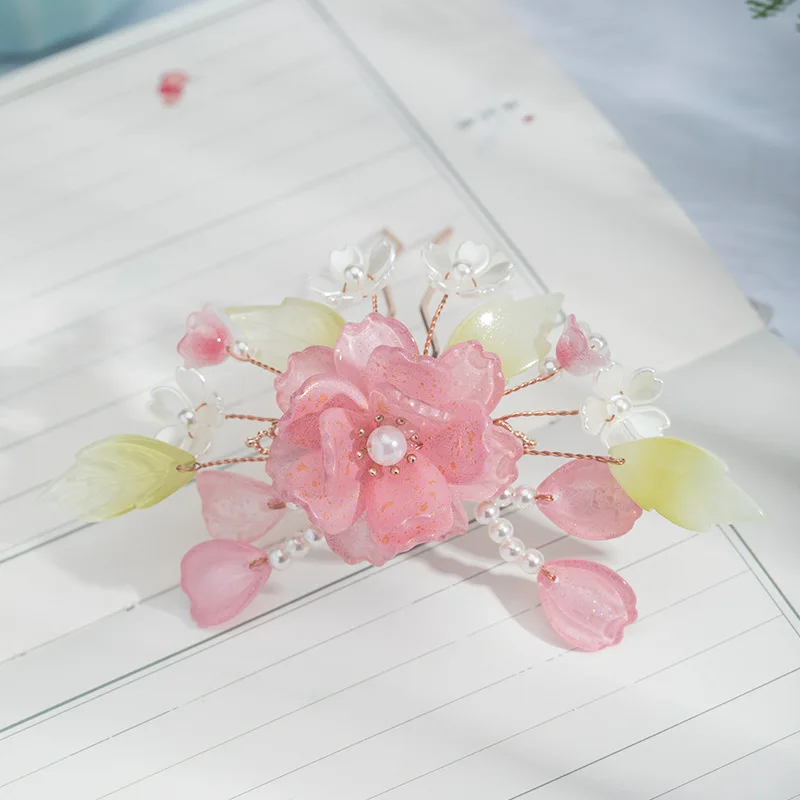 

Elegant Chinese Style Hairpin Hair Sticks Chopsticks Traditional Floral Design Hairstyle Accessory Women Jewelry Holiday Gifts