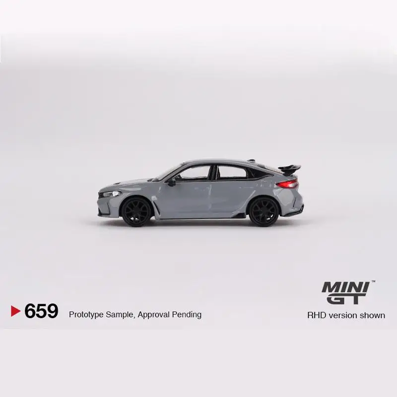 TSM Mini GT 1/64 Minigt 659 Honda Civic Type R Sonic Gray Pearl 2023 Die-cast alloy car model collection gift