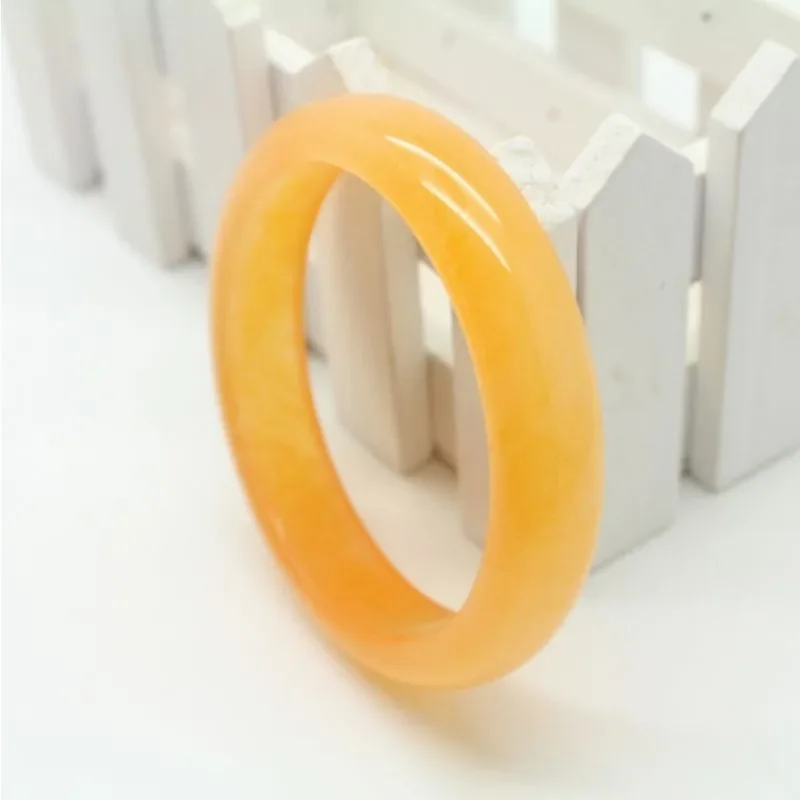 jade bangle high quality yellow jadeite bracelet ice glutinous seed yellow floating light sunny bangle medium width quartzite