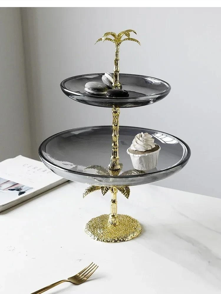 

послеобеденный чай десерт 2-слойное стеклянное украшение комнаты