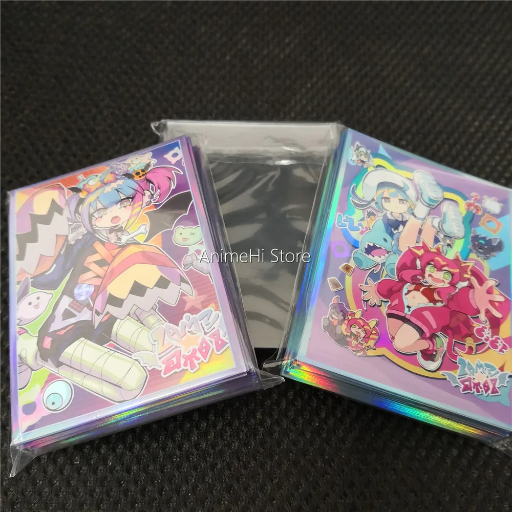 50 PCS/Bag Game Yu-Gi-Oh! Live Twin Kisikil Lilla Card Sleeves Anime Yugioh Holographic Sleeve Cards Protector Case for Gift