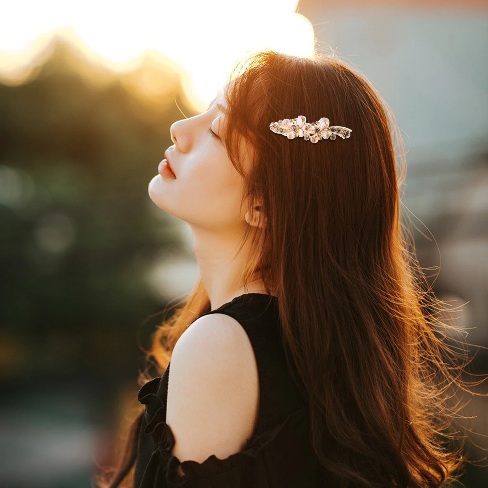 

Butterfly Clip Rhinestone Barrettes for Women Metal Clips Thick Hair Bridal Accessories Mechanism Various