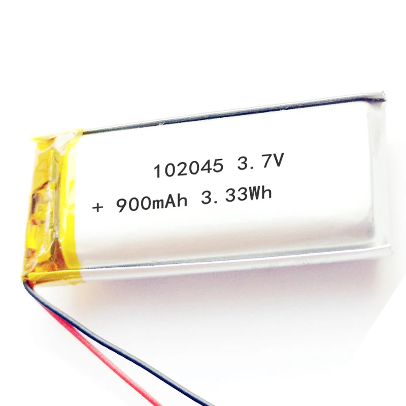 3.7V 900Mah 102045 Li-Ion Li-Polymer Li Battery 2.0 JST 2Pin For LAPTOP CAMERA ELECTRIC TOYS MP4 POWER BANK GPS CHARGING POWER