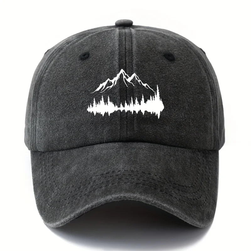 Unisex-Baseballkappe mit Waldmuster für Outdoor-Erkundungen, Angeln, Wandern, leichter Sonnenschutz, LKW-Fahrerkappe