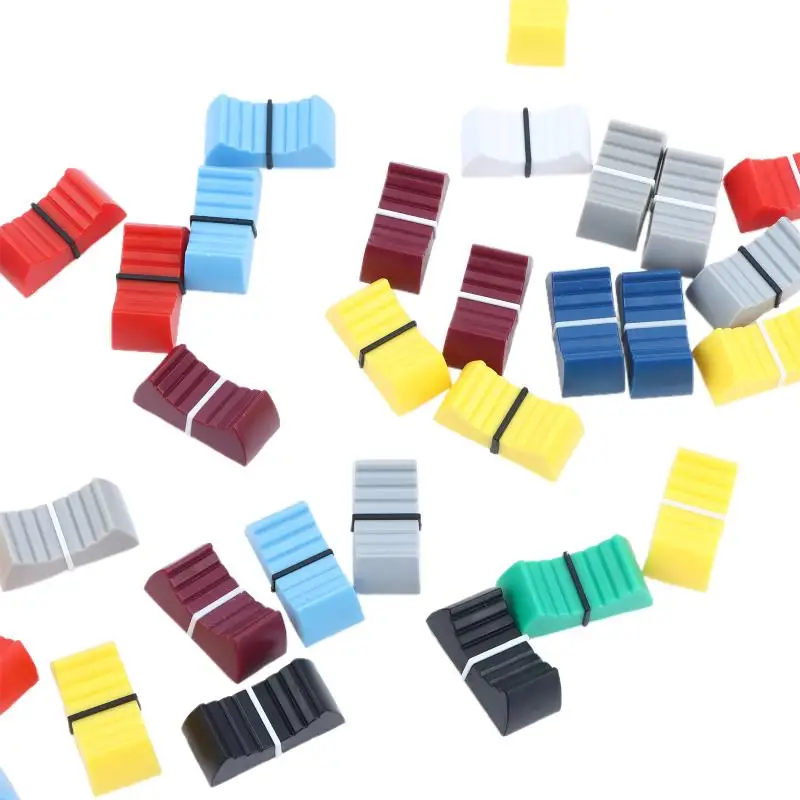 10Pcs 1X8 2X4MM Mixer Electronic Keyboard Sliding Potentiometer Plastic Cap Fader Cap Knob Push Button Jack Push Cap
