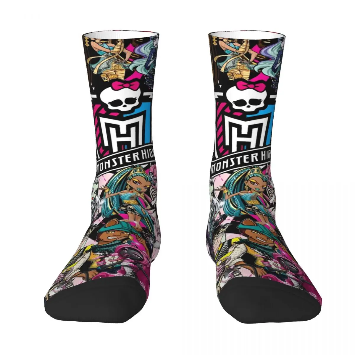 Men Socks Monster High ANIME Girl Stockings Winter Casual Soft Socks Printed Running Sports Non Skid Socks