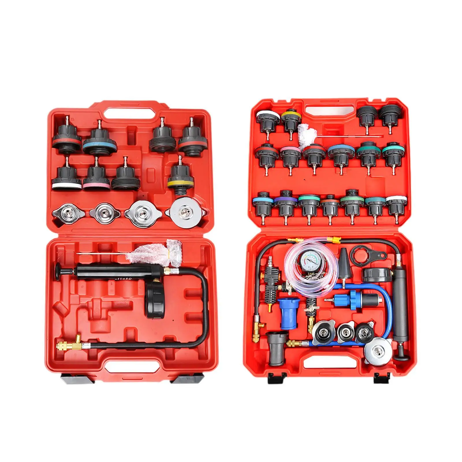 Juego de probador de presión de radiador, Kit de recarga de purga de refrigerante automático para garaje