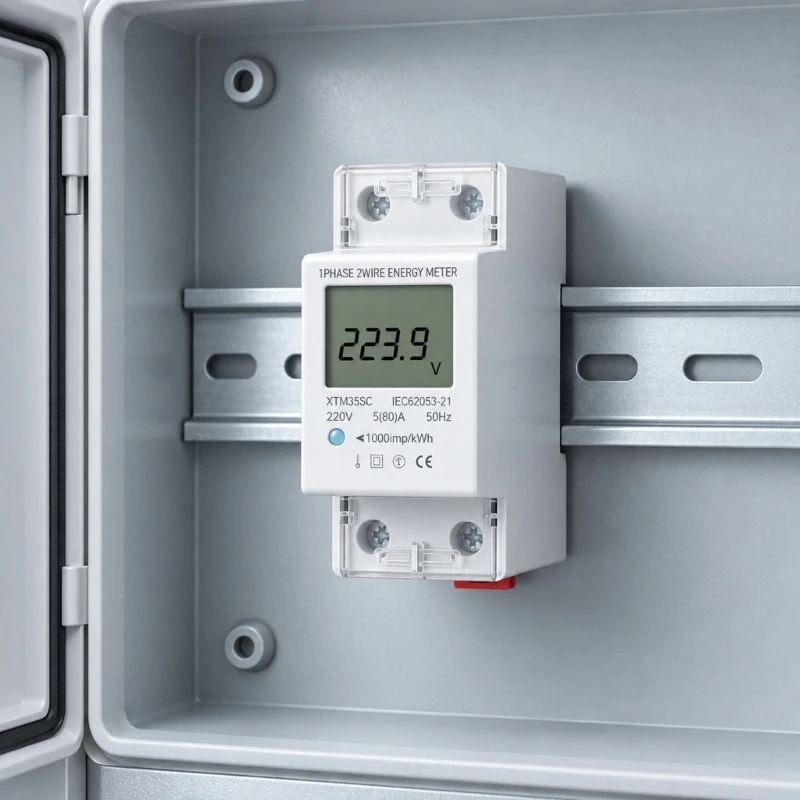 Panel-Mount Energy Meter with Integrated Screen and Clear Wiring Covers for Viewing Single-Phase Electricity-Use high quality