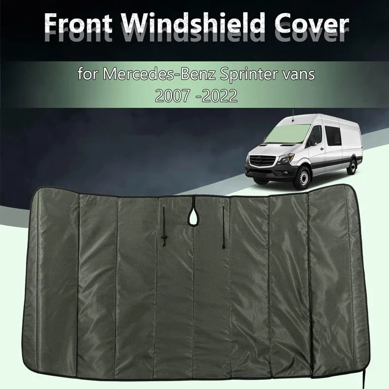Window Cover for Mercedes-Benz Sprinter Camper Conversion Vans 2007-2022 ,Insulated Blackout Front Windshield Cover