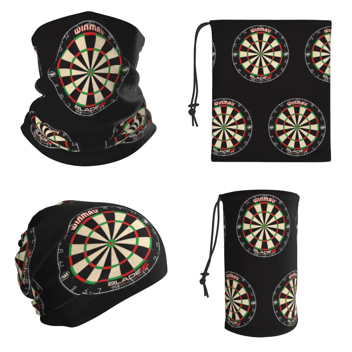 Winmau Blade 5 Dartboard Bandana Neck Cover Printed Face Scarf Cycling Headwear For Men Women Adult Washable