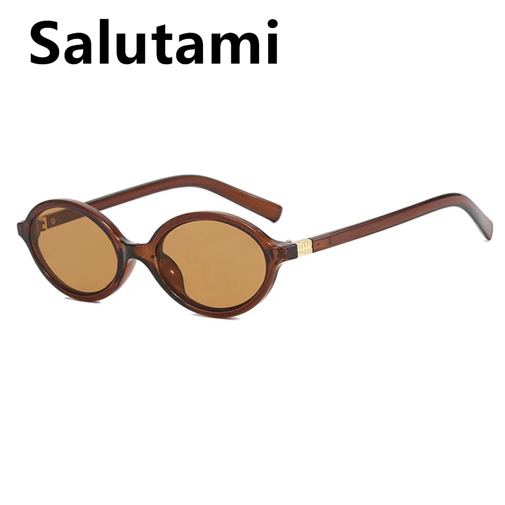 Vintage Kleine Ovale Luipaard Zwarte Zonnebril voor Vrouwen Nieuwe Mode Merk Gradiënt Elegante Y2K Zonnebril Dames Hip Hop Shades - afbeelding 1