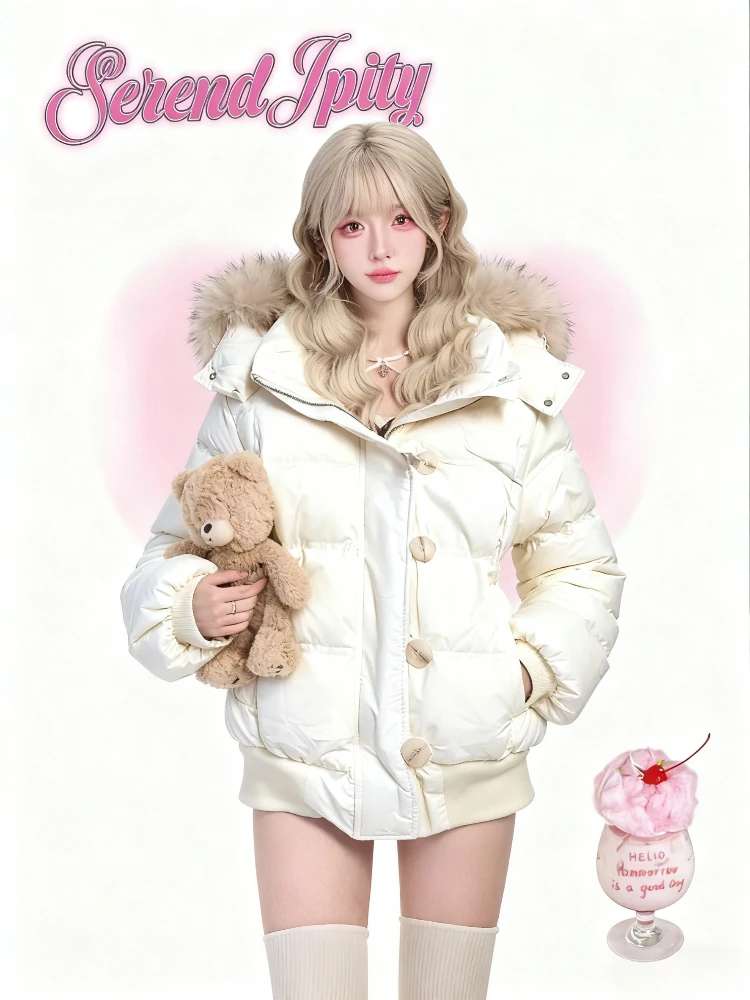 

Faux Fur Amercan Vintage Hooded Coats with Hooded Women Zipper Sweatshirts Casual Streetwear Grunge Jacket Y2k Stand Neck