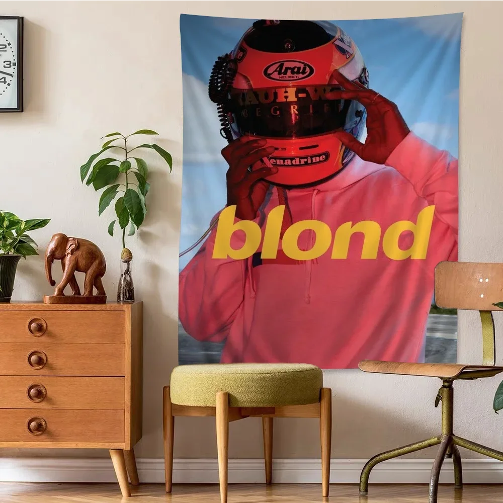 A-Frank_Ocean Poster Blond Colorful Tapestry Wall Hanging Bohemian Wall Tapestries Mandala Wall Hanging Sheets