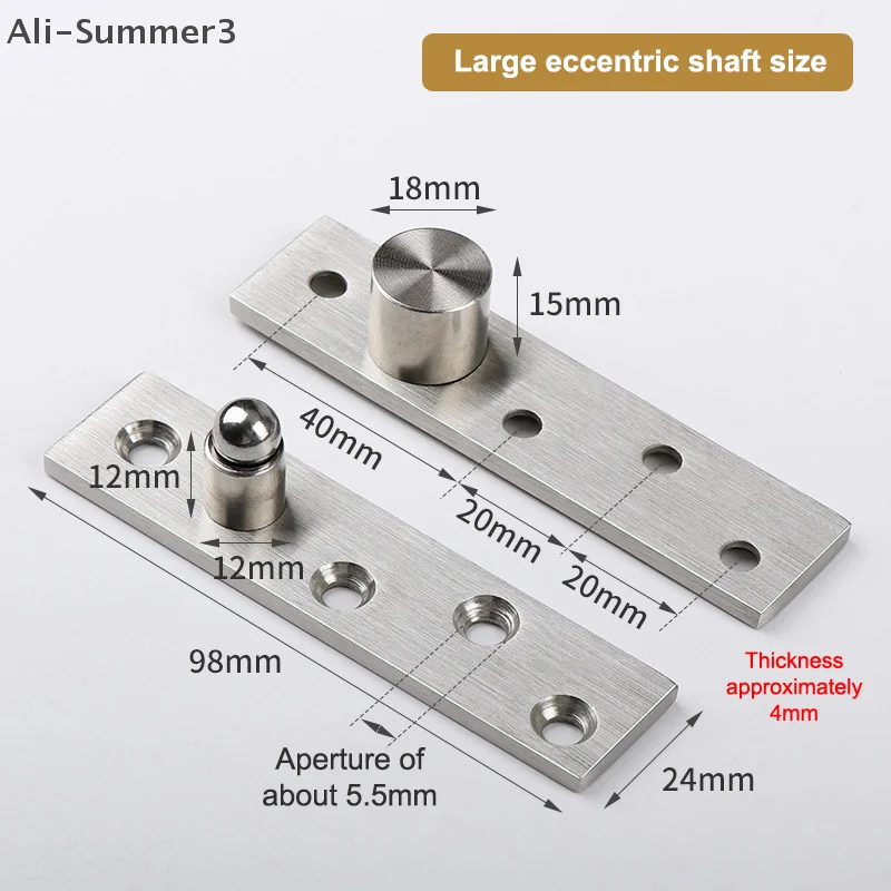 (YY) 1 قطعة 2025 جديد 75 مللي متر-150 مللي متر الباب محور المفصلي الفولاذ المقاوم للصدأ صعودا وهبوطا موقع رمح الثقيلة دوران 360 درجة