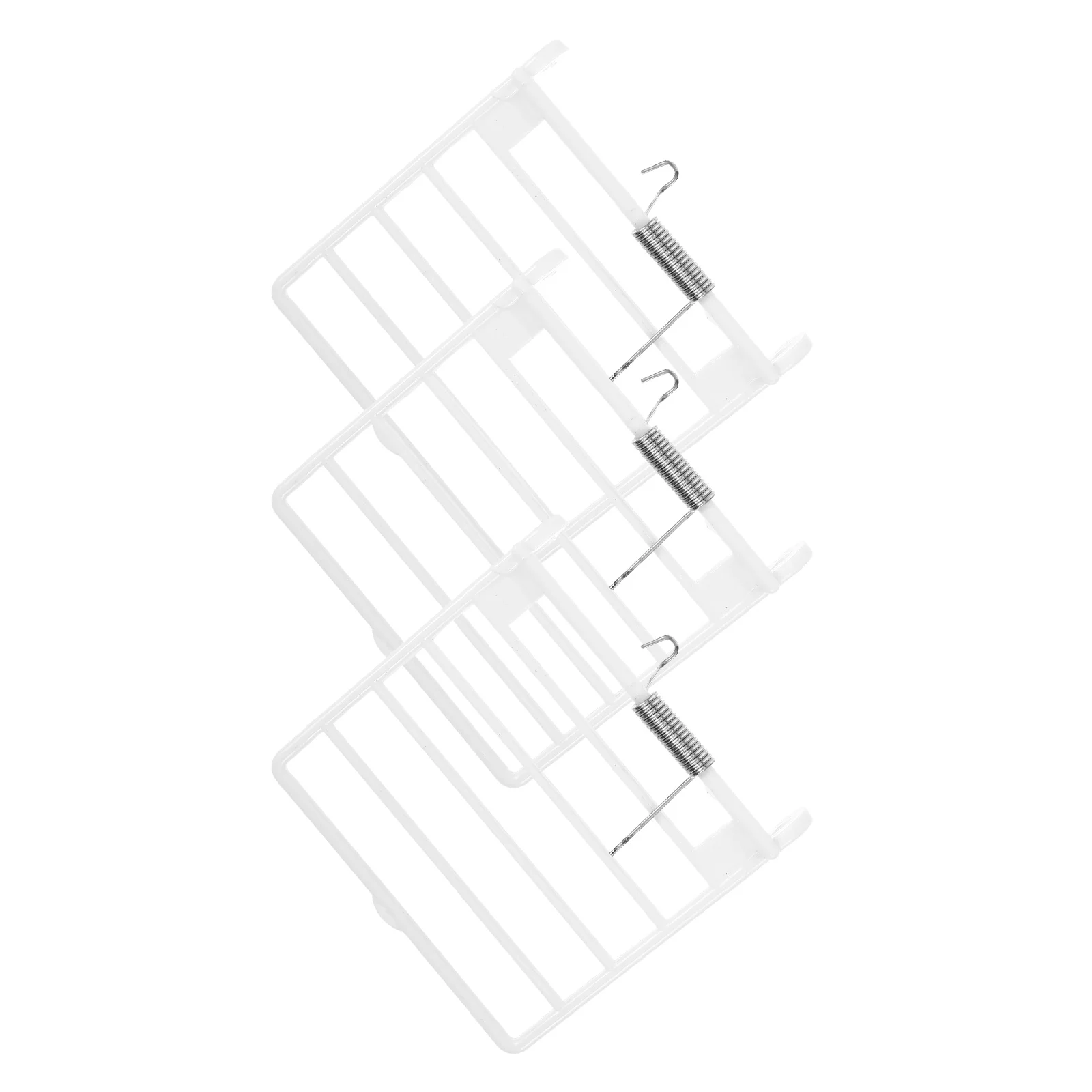 3 Pcs Bird Cages Accessories Cages Fittings Replacement Door Accessory With Spring Wires Plastic Supply Feeder