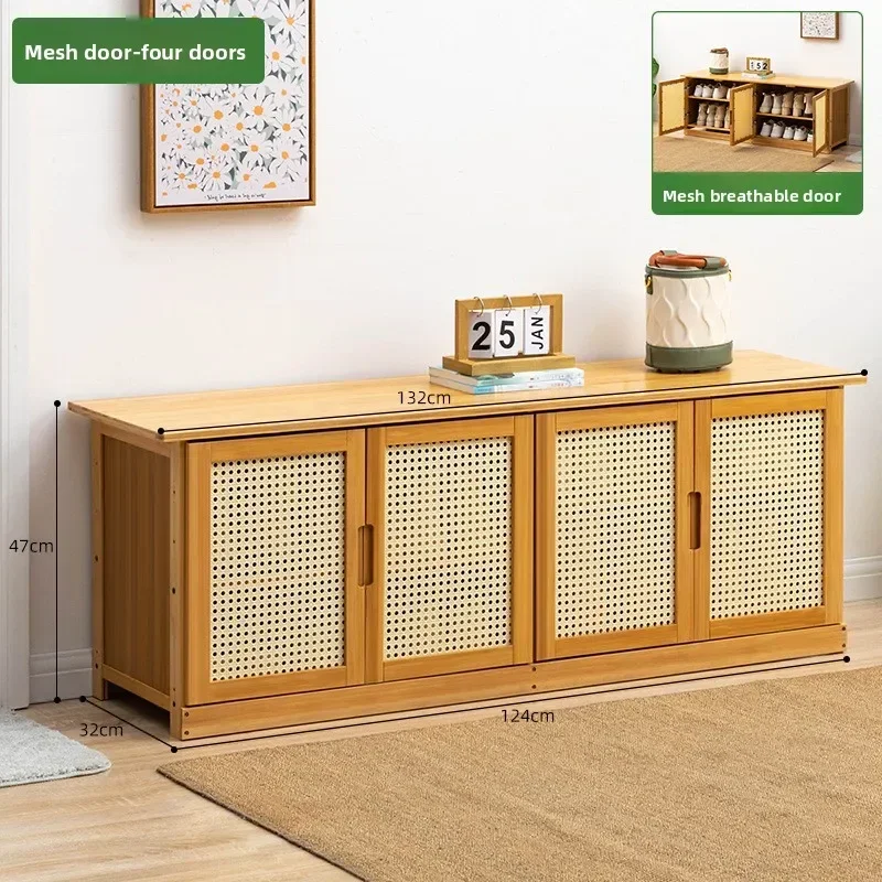 Shoe changing stool household door strip stool wearing shoe stool shoe cabinet integrated stool shoe rack seated solid wood