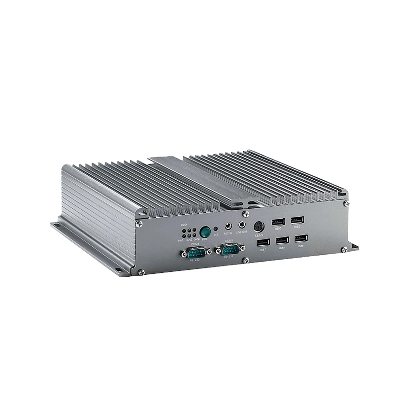 Fanless  intel ATOM  D2550  mini box  pc  Industrial Computer  2LAN 6COM 6*RS232 or 4*rs485 or  3*rs422 6USB