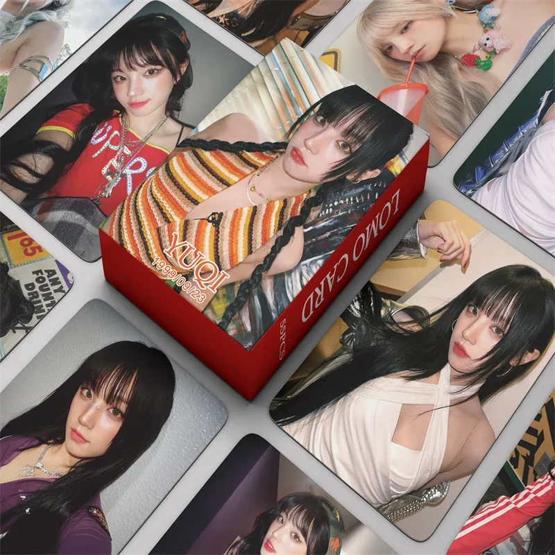 Imagem -02 - Impresso Cartão Pessoal Lomo para Osálbum Idol Girl Yuqi eu Sway Photocards Miyeon Soyeon Shuhua Idol Gift Novo 55 Pcs g Fãs hd