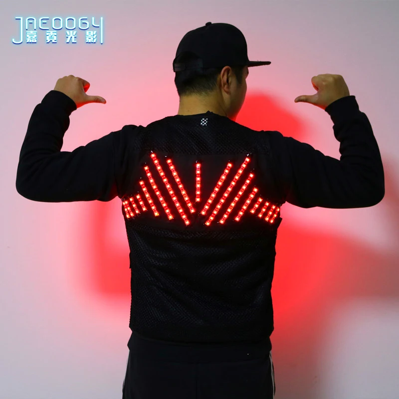 

LED luminous color vest, singer stage performance suit, fluorescent vest, bar, nightclub, sparkling atmosphere props