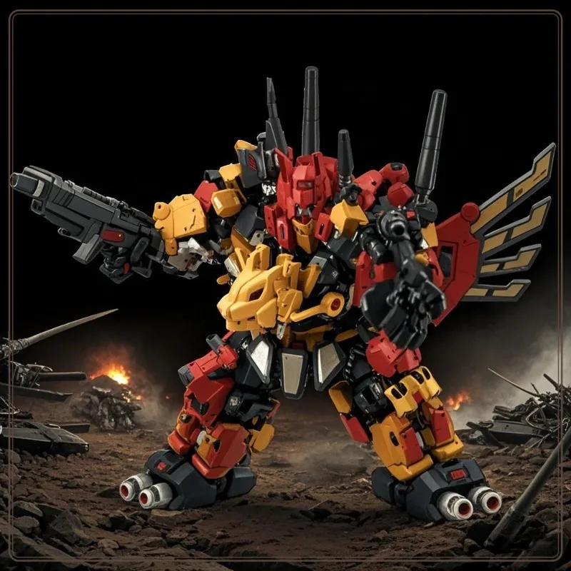 

Transformed toys Steel Head JGM-SKP01 Predaking MINI 5 in 1 Combiner Form 17CM Action Figures Toy Gift Collection 【In stock】